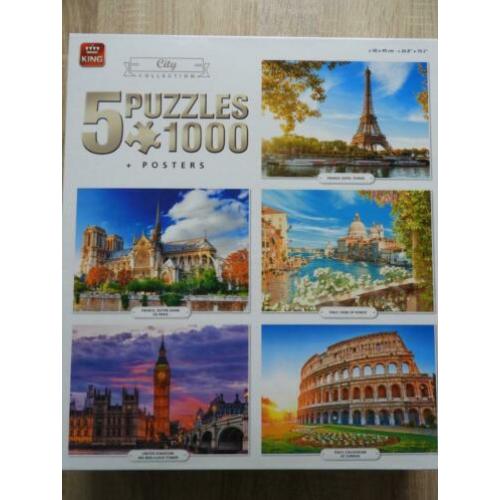 King 5 in 1 puzzels city collection