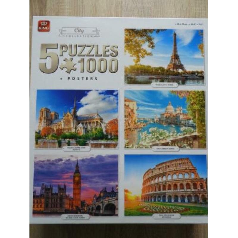 King 5 in 1 puzzels city collection
