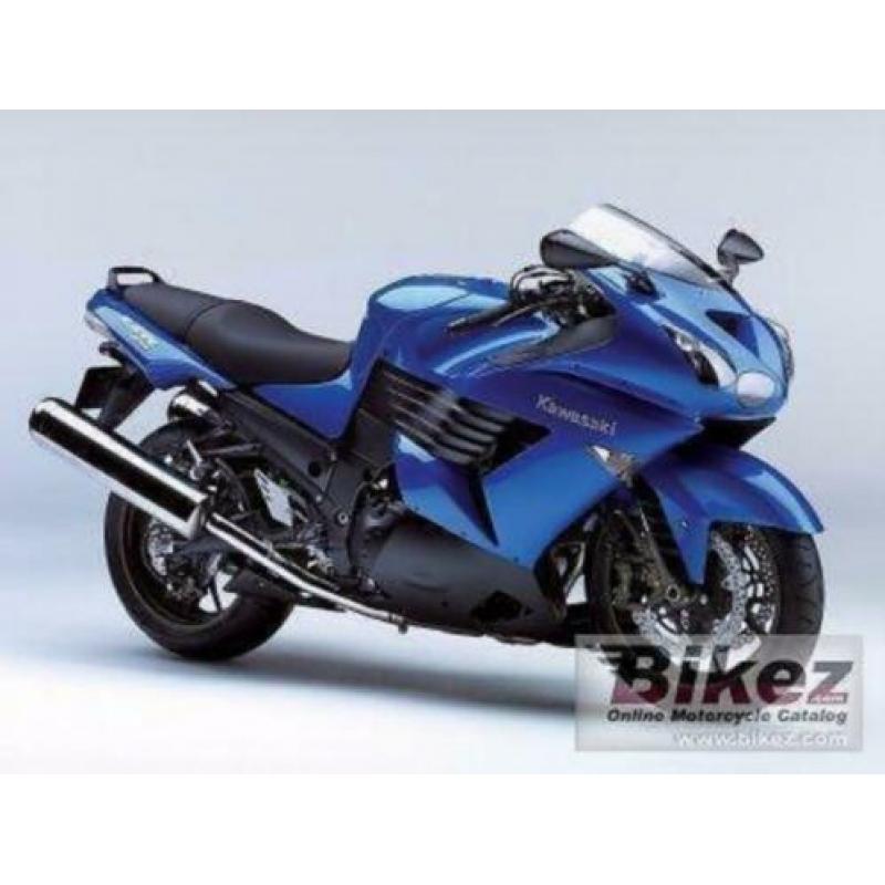 Kawasaki ZZR1400 onderdelen oa topkuip koplampen en zijkuipe
