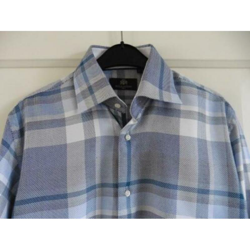 Circle of Gentlemen blauw/wit overhemd maat 15 1/2 (39)