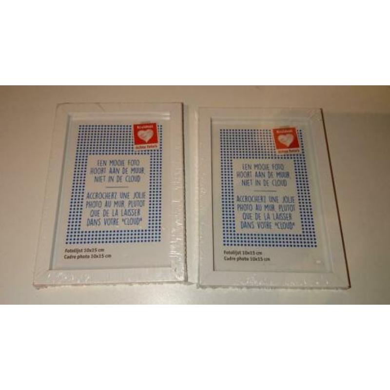 2 fotolijst Kruidvat wit 10x15 cm fotolijstjes NIEUW