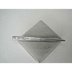 Zilveren oude antieke Broche lang fantasie model 800 zilver