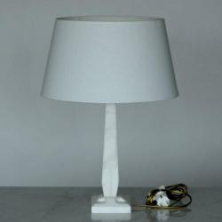 KLASSIEKE SCHEMERLAMP WIT MARMER minimalisme retro ca. 1980