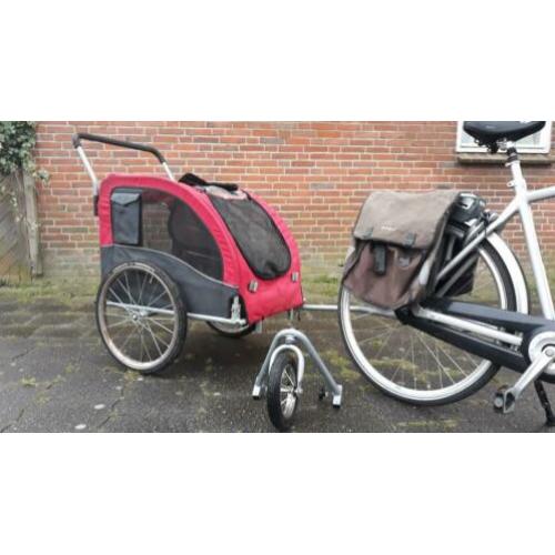 Honden fietskar / wandelwagen groot formaat