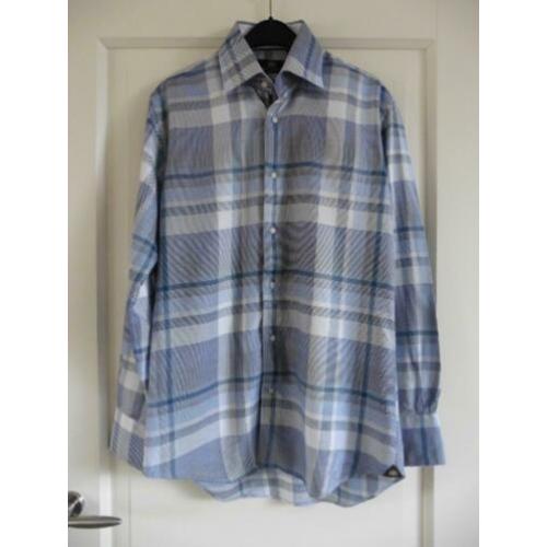 Circle of Gentlemen blauw/wit overhemd maat 15 1/2 (39)