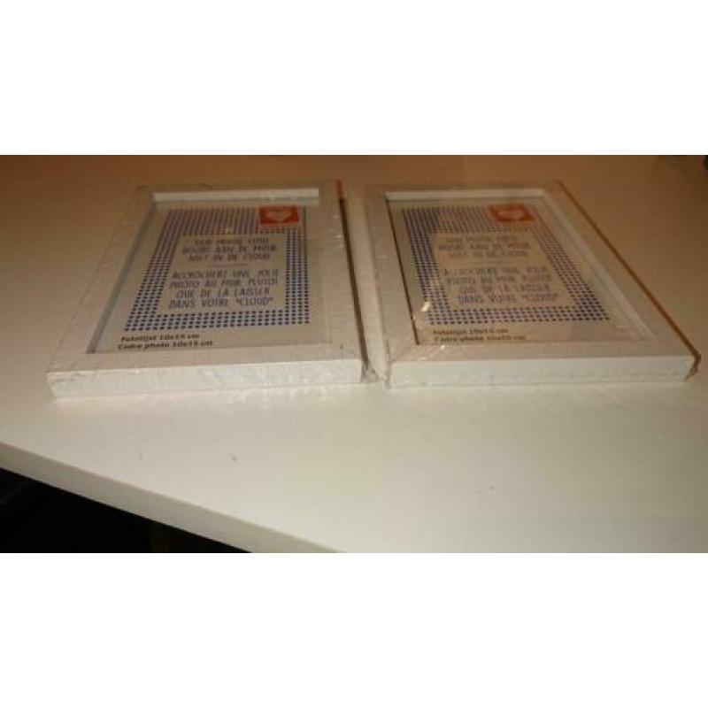 2 fotolijst Kruidvat wit 10x15 cm fotolijstjes NIEUW