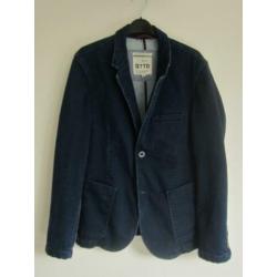 43: Colbert jasje, donkerblauw stretch spijkerstof Maat S