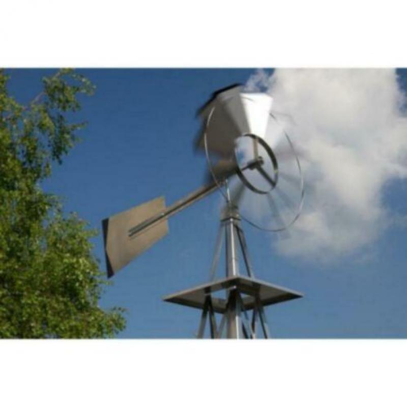 Exclusieve Grote USA- Windmolen Kogelgelagerd! 2.50m Zilver