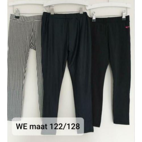 WE legging maat 122/128 3 stuks