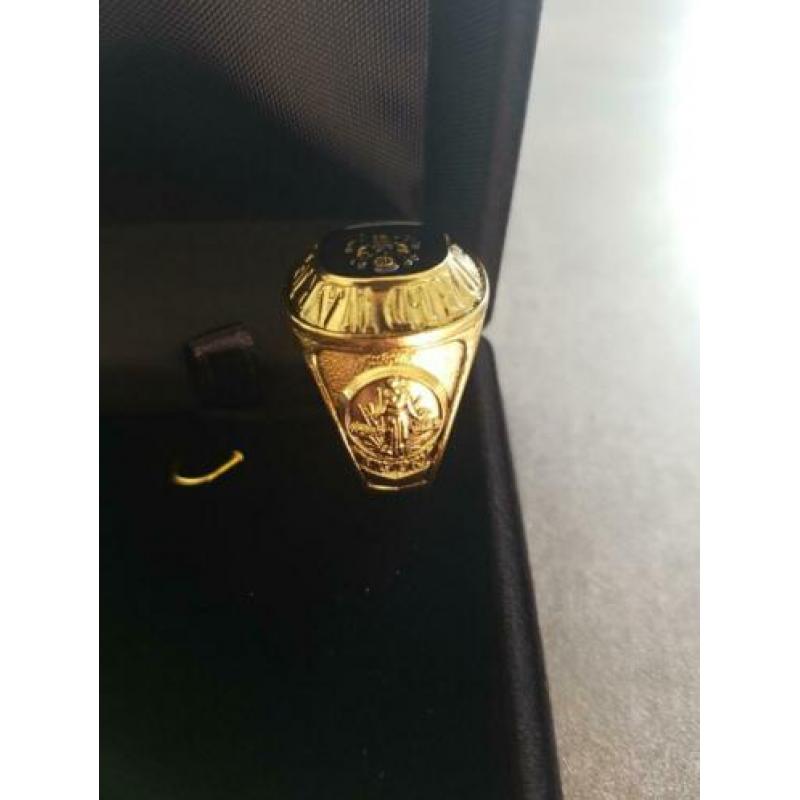 Gouden 24 Karaat World War II Veteranen Ring 999 verguld
