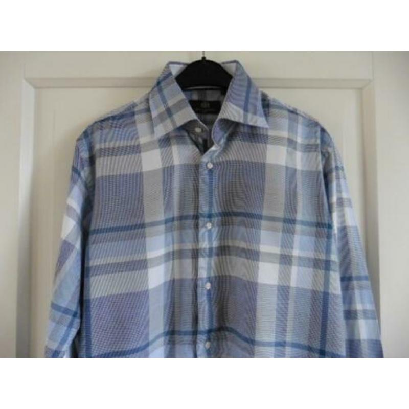 Circle of Gentlemen blauw/wit overhemd maat 15 1/2 (39)