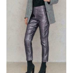 ? NIEUW ? GESTUZ | Geweldige lila metallic broek - MT 36