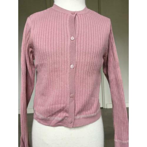 MANGO korter vestje oud roze nette staat mt 122 / 128 ZG