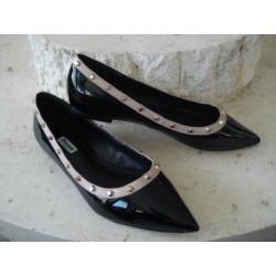 DUNE zwarte lak ballerinas maat 40