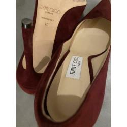 Jimmy Choo !! Maat 40 !! bordeaux rode suede hakken