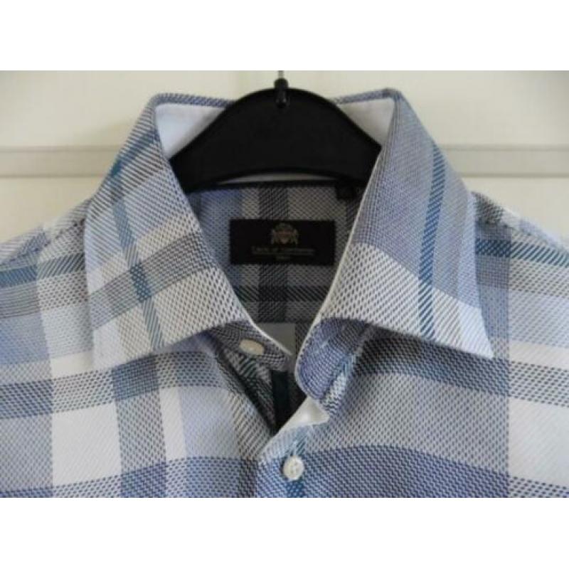 Circle of Gentlemen blauw/wit overhemd maat 15 1/2 (39)