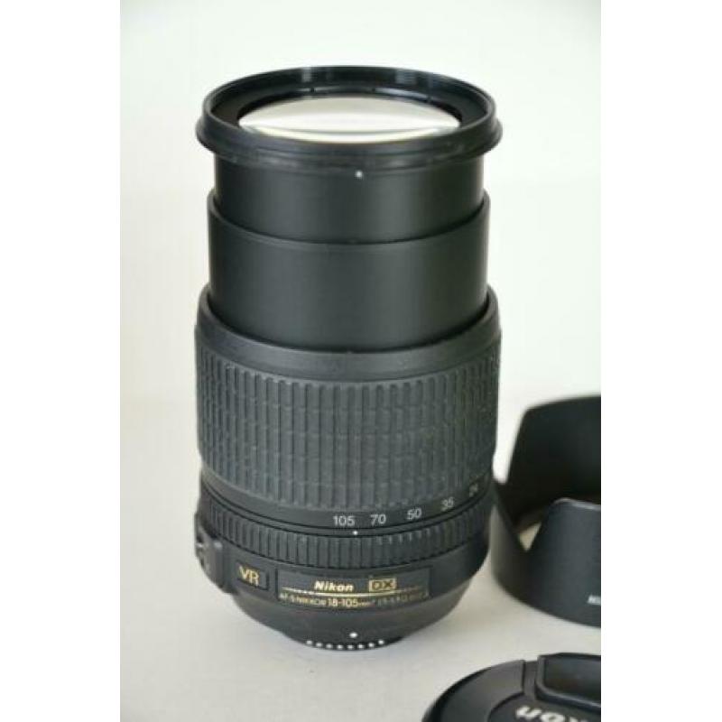 AF-S VR Nikkor 18-105mm f3.5-5.6 G (DX); nieuwstaat