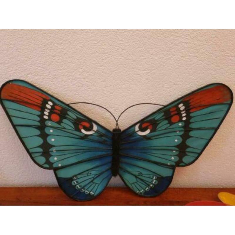 3 VLINDERS kleurrijk decoratief