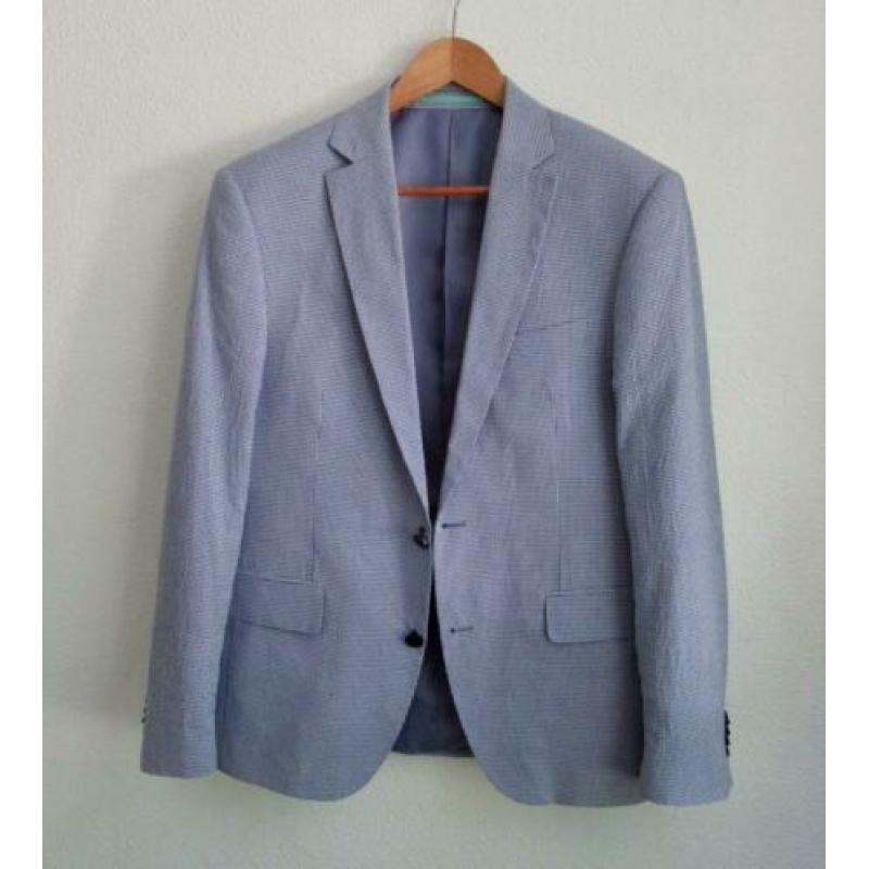 Blauw geruit colbert van Adam Friday - mt 48 - style: Adam7C