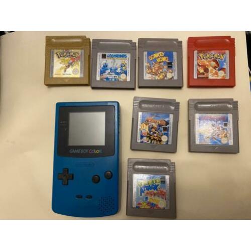 Nintendo game boy Color met Pokemon Mario smurfen donkeykong