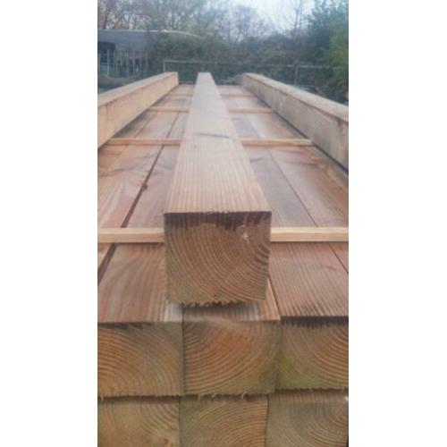 12x NIEUWE Douglas fijnbezaagde palen 500x12x12 cm