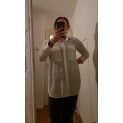 Witte doorzichtige blouse