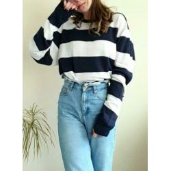 Scotch & Soda trui blauw/wit