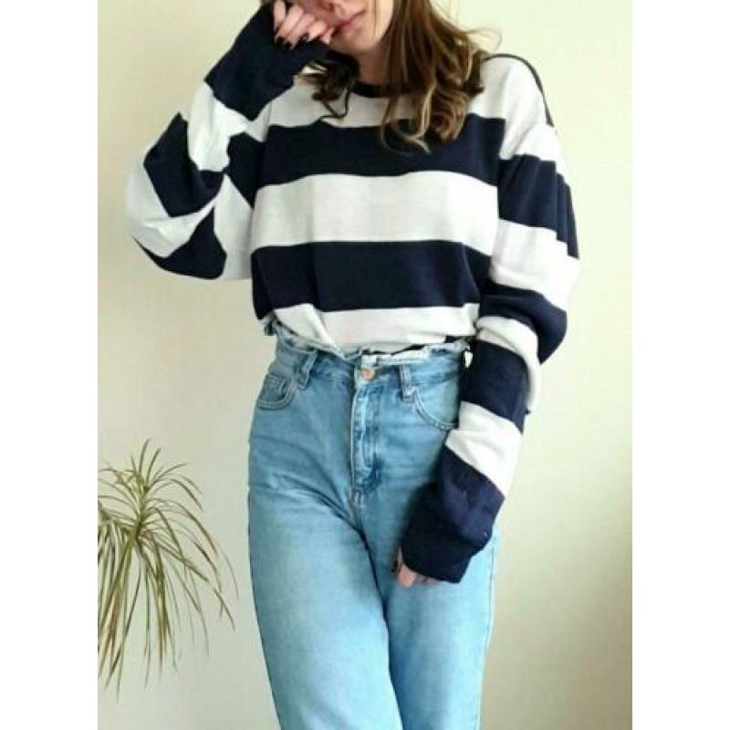 Scotch & Soda trui blauw/wit
