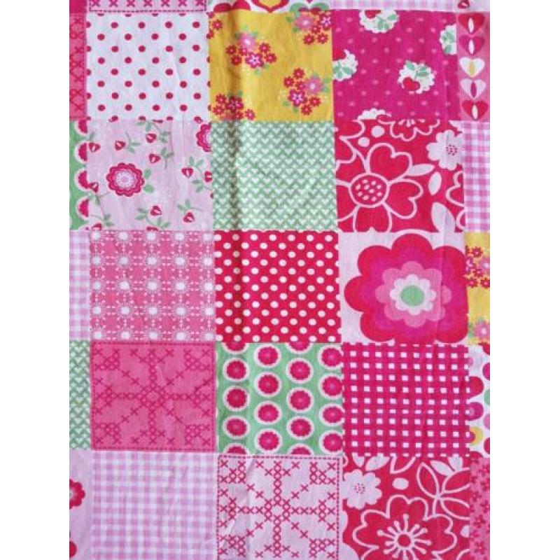 Lap retro blok stof patchwork rood