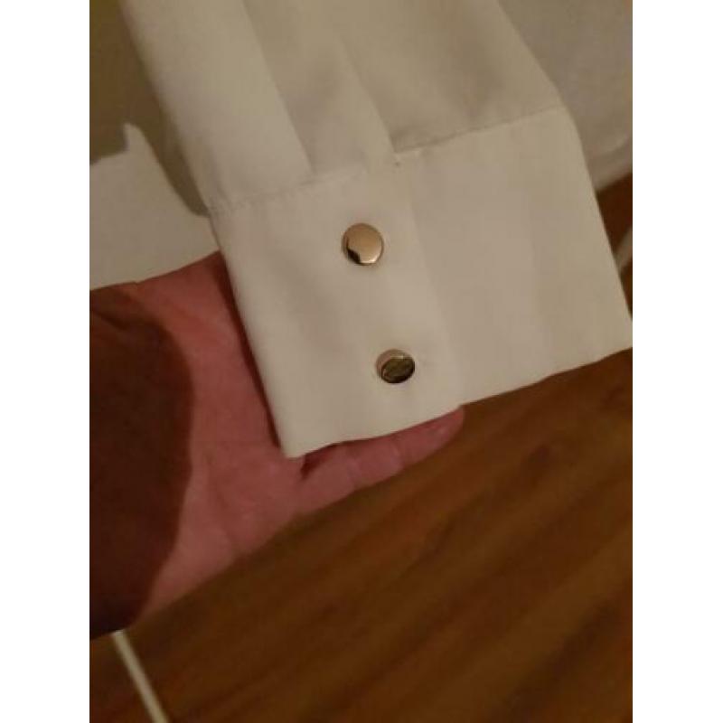 Witte doorzichtige blouse