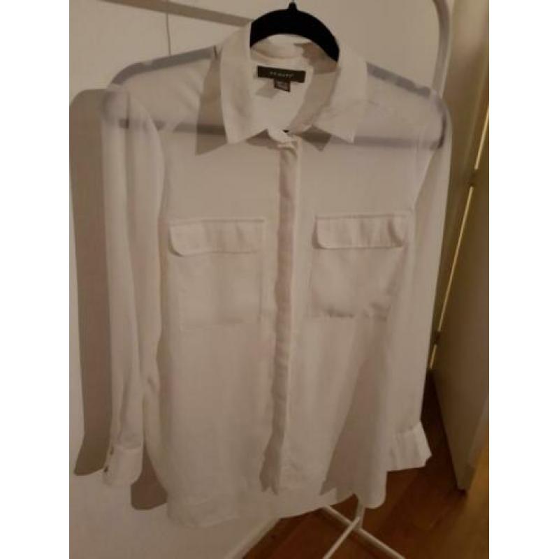 Witte doorzichtige blouse