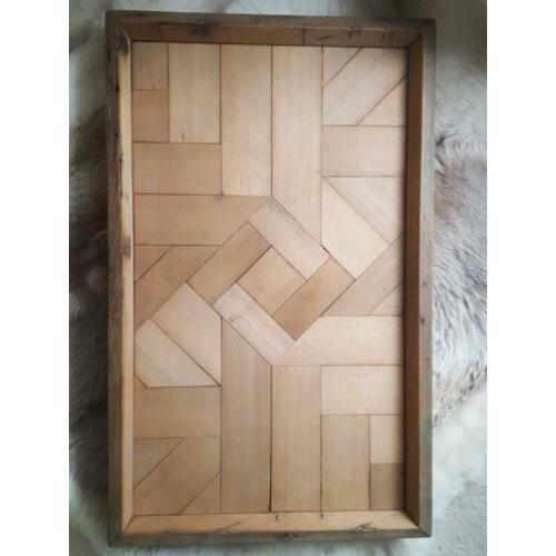 Handgemaakt HOUTEN DIENBLAD 68X42X6CM