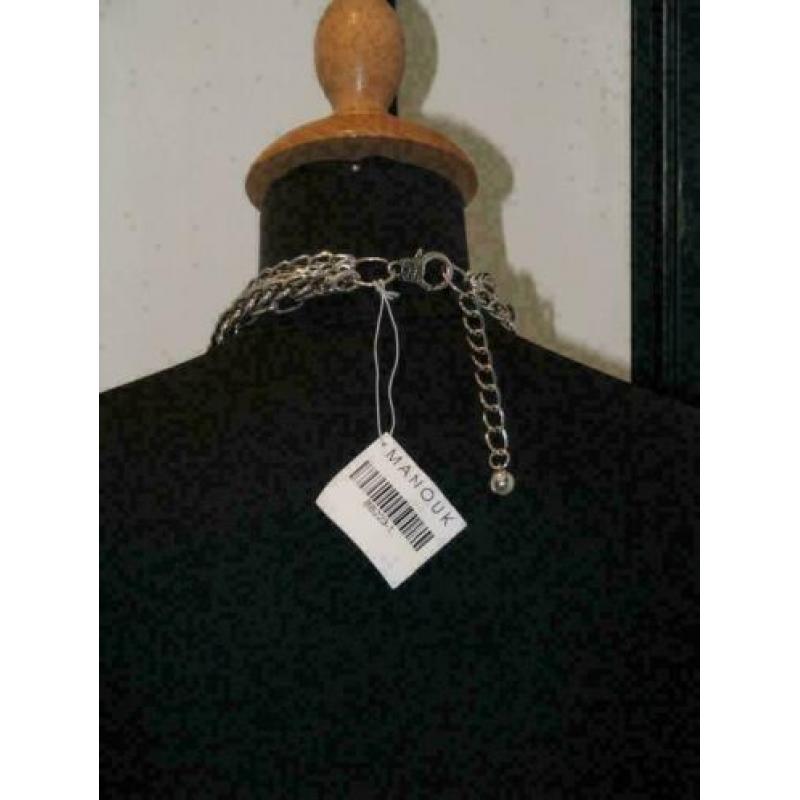Zware ketting zilver kleur /staal schakel Manouk, nieuw.