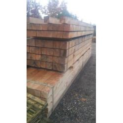 12x NIEUWE Douglas fijnbezaagde palen 500x12x12 cm