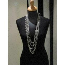 Zware ketting zilver kleur /staal schakel Manouk, nieuw.