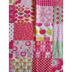 Lap retro blok stof patchwork rood