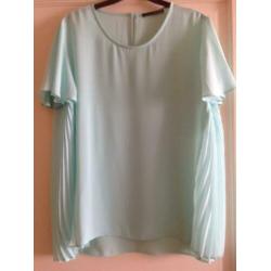 Leuke mintgroen blouse te koop. Maat 40. Top