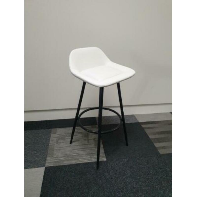 7x Barkruk Wit / Zwart OUTLET, Kruk, Barkrukken