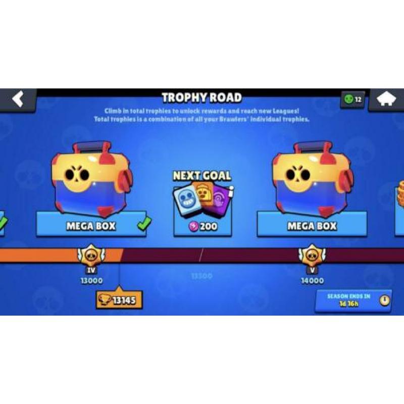 Rare 2018 brawl stars account 13,1K troffees