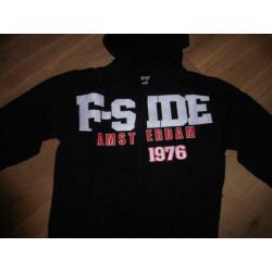 NIEUW Ajax Vest F Side 1976 Zwart maat S