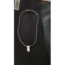 Ketting met hanger zilver met goud