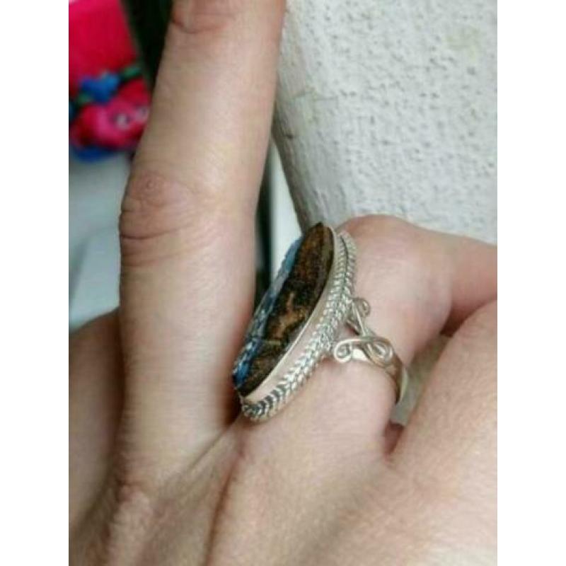 Ring Boulder Opaal sterling zilver Nieuw
