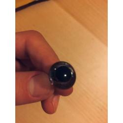 Glas Ogen rond 15 mm 10 paar bruin zwart