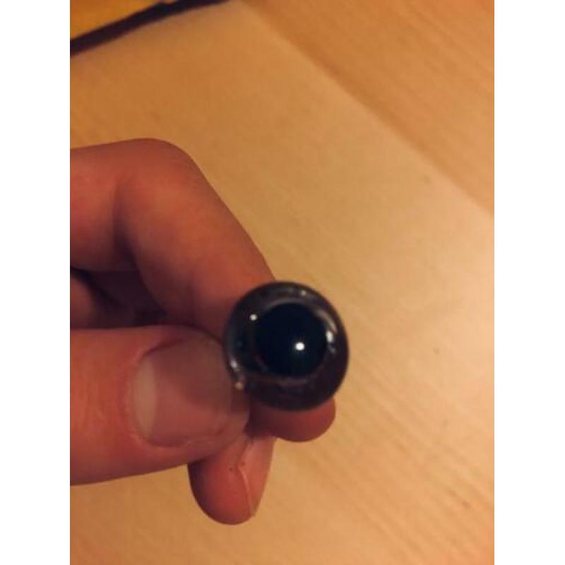 Glas Ogen rond 15 mm 10 paar bruin zwart