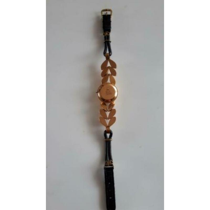 Antiek horloge 18k goud serpent d or17 jewels