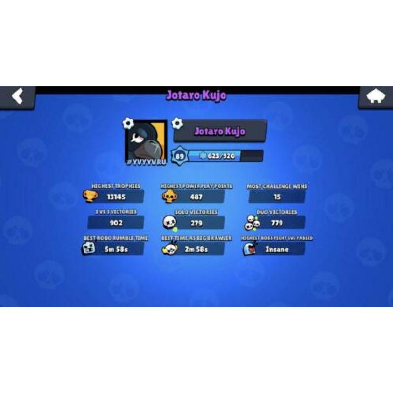 Rare 2018 brawl stars account 13,1K troffees