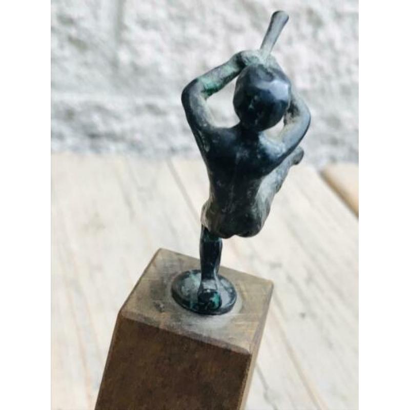 Bronzen beeldje Griekse God Pan.