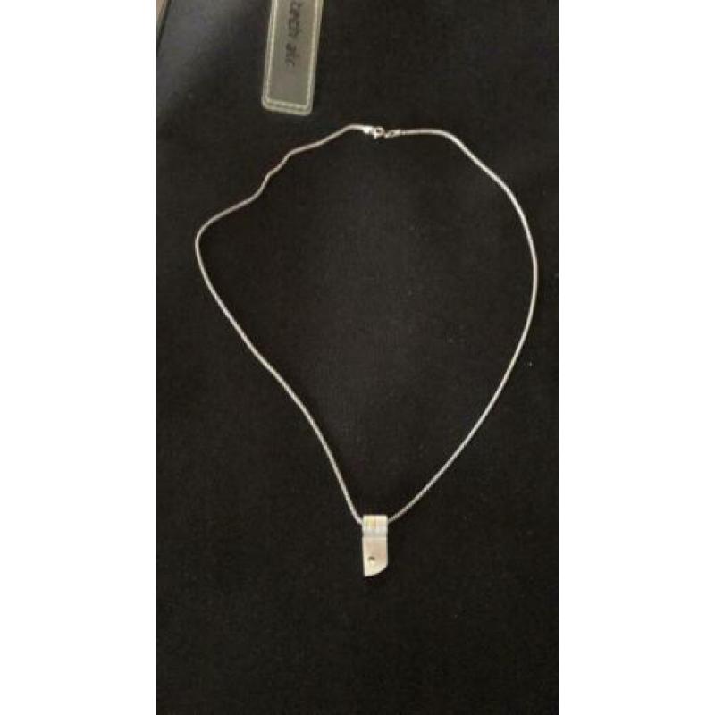 Ketting met hanger zilver met goud