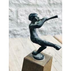 Bronzen beeldje Griekse God Pan.