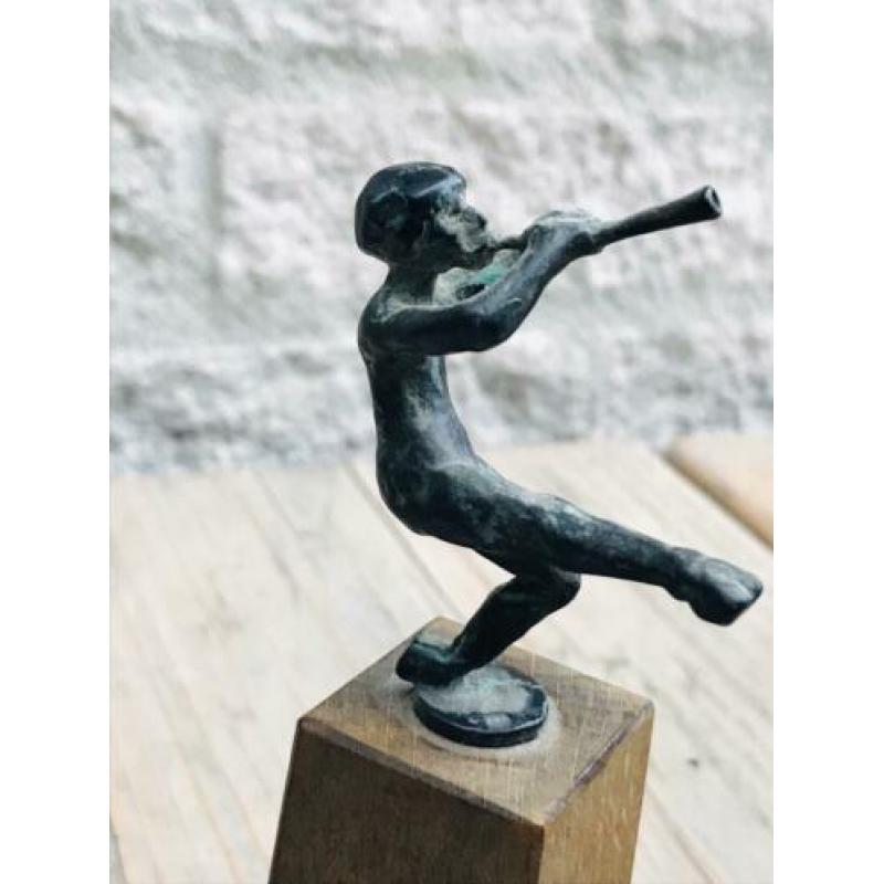 Bronzen beeldje Griekse God Pan.